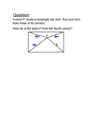 Rectangle question involving Pythagoras' Theorem