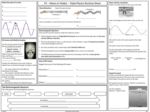 OCR Gateway GCSE Physics P5 Revision mat