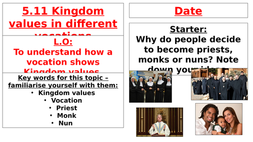 AQA B GCSE - 5.11 - Kingdom values in different vocations