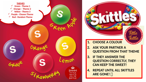 Skittle Tittle Tattle - GCSE Languages Speaking Practice - Template