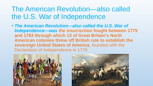 The  American War of Independence