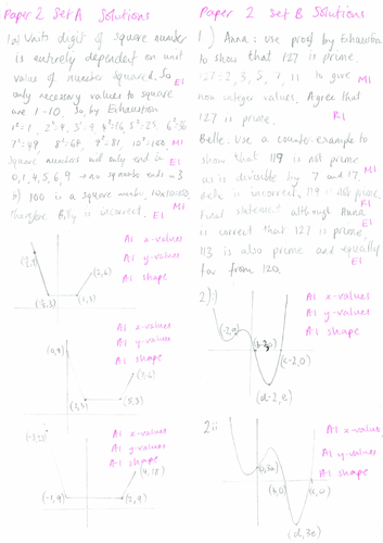 AQA A-level Maths predicted Gold paper 2 with solutions