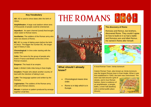 The Romans Medium-Term Plan and Knowledge Organiser