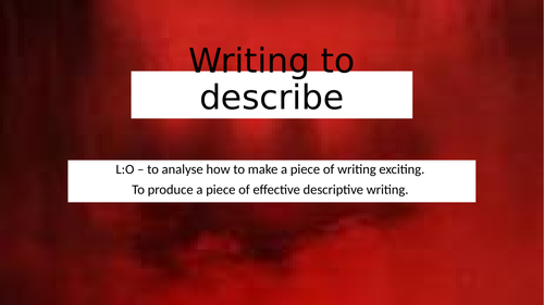 Writing to describe