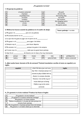 Viva 2 ¿Qué hacemos? - Making plans & free time (7 worksheets) Spanish KS3