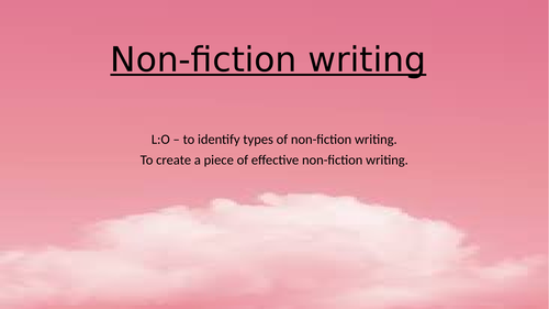 Non-Fiction writing