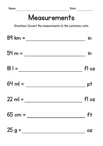 Converting Customary Units