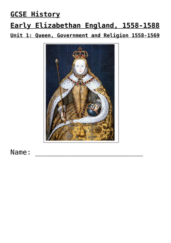 Early Elizabethan England 1558-1588 Revision Guides