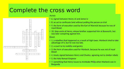 Rebellion and Disorder, Challenges to the throne- Henry VII for A Level Edexcel