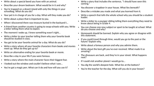 Creative Writing Prompts