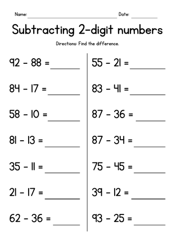 subtracting-2-digit-numbers-worksheets-teaching-resources