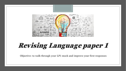 AQA Language Paper 1 Q1-3 revision