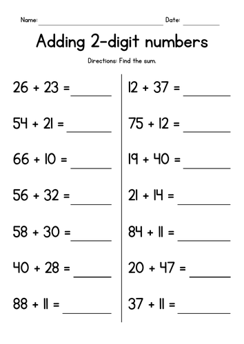 adding-two-2-digit-numbers-worksheets-teaching-resources