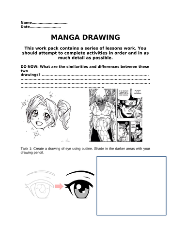 Manga Art Cover Booklet