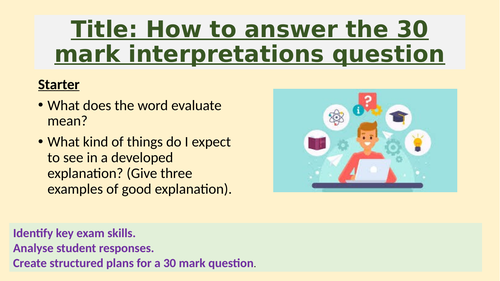OCR A Level History Interpretation 30 mark guidance
