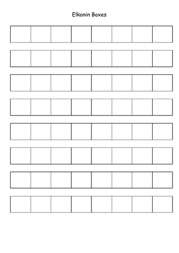 Elkonin Boxes Template | Teaching Resources