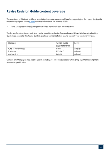 A Level Maths Edexcel 2022 Exam Practice