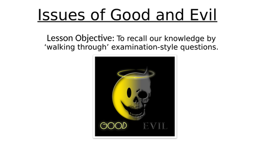 GCSE RS: Good & Evil Revision