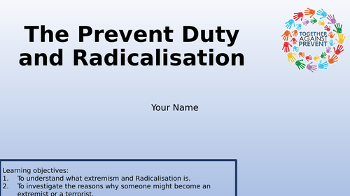 The Prevent and Radicalisation Activity PowerPoint