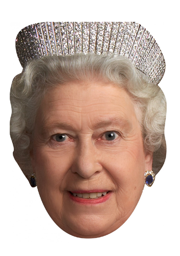 Platinum Jubilee Queen  Elizabeth II - Cut out Queen Face Mask Template