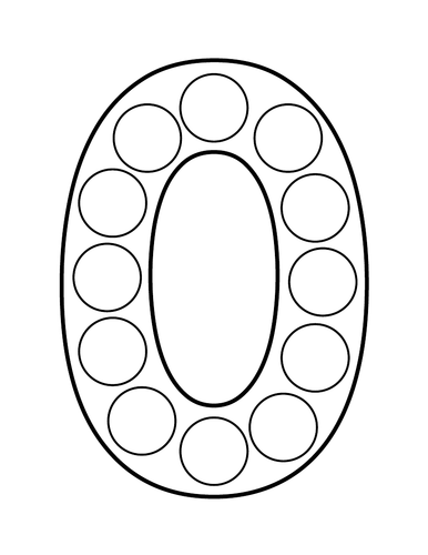 Dot Day Primary Numbers 1-10 Coloring Pages