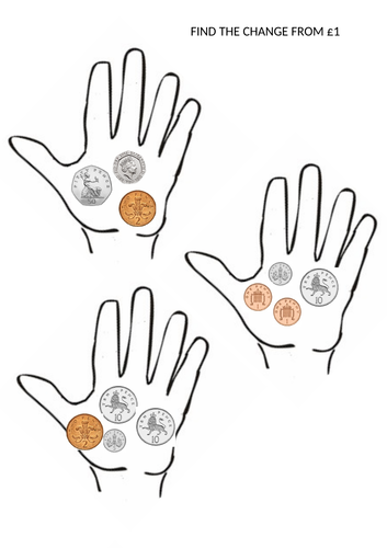 Finding the change from £1 bundle pack