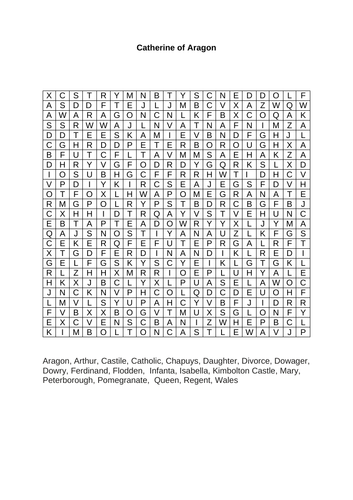 Tudors Wordsearches