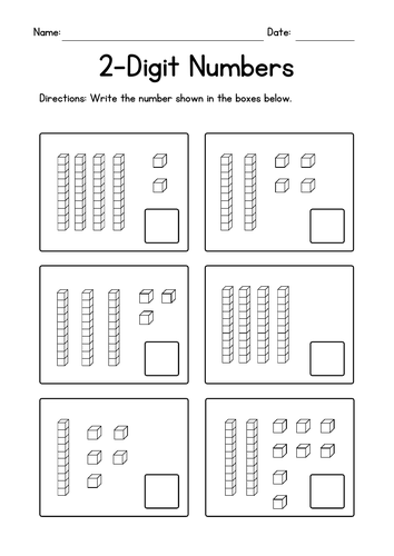 Double Digit Addition - Tens and Ones Worksheets