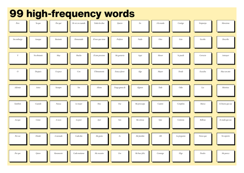 99 high-frequency words