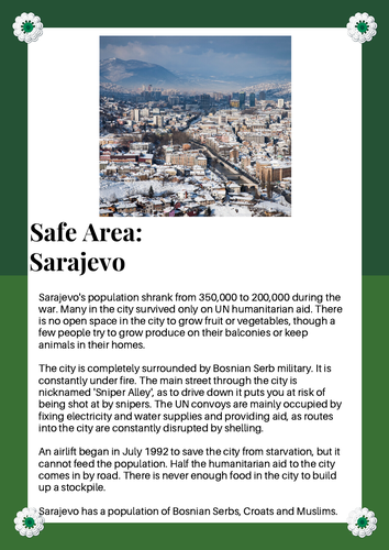 Safe Areas - Worksheet