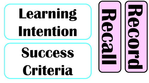 Bloom's Taxonomy Verbs (Learning Intentions and Success Criteria)