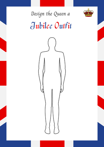 Design an Outfit for the Queen. Queen's Platinum Jubilee Task / Activity.