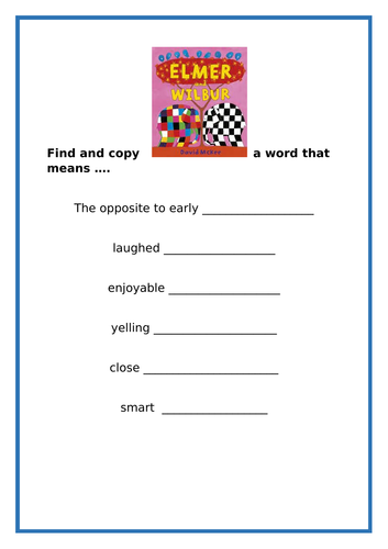 Find and Copy Comprehension - Practise Skill- KS1 SATS