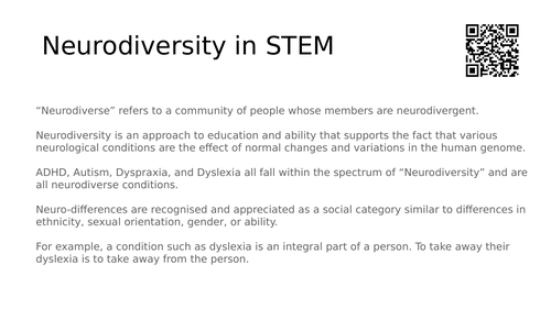 Neurodiversity in STEM