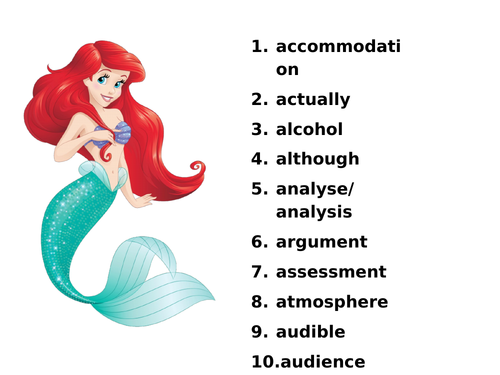 Disney spellings