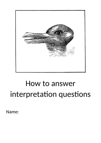 Edexcel - Weimar and Nazi Germany - How to answer interpretation questions work booklet