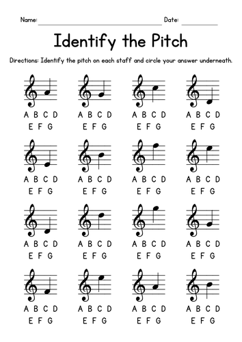 treble clef pitch worksheets - Google Search  Teaching music, Music  worksheets, Piano music lessons