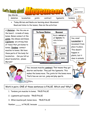Biology! The Human Body, Movement and Locomotion