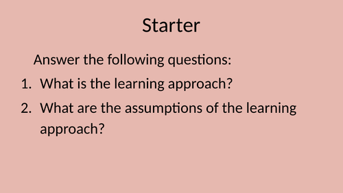 Animal Research lesson (Edexcel A Level Psychology)