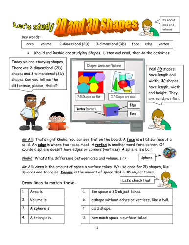 Geometry! 2D and 3D Shapes