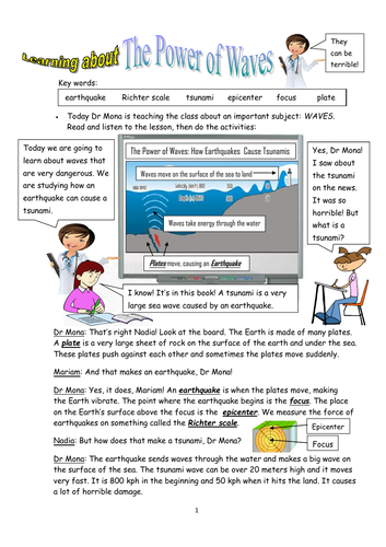 Geography! Earthquakes, Waves and Tsunamis