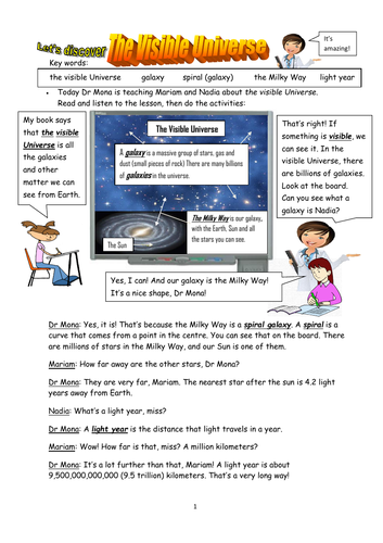 Physics and Cosmology! The Visible Universe