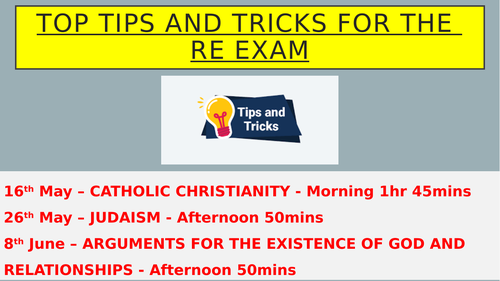 Edexcel RE GCSE Tips