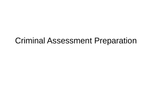 Criminal Psychology revision ppt (OCR GCSE Psychology)