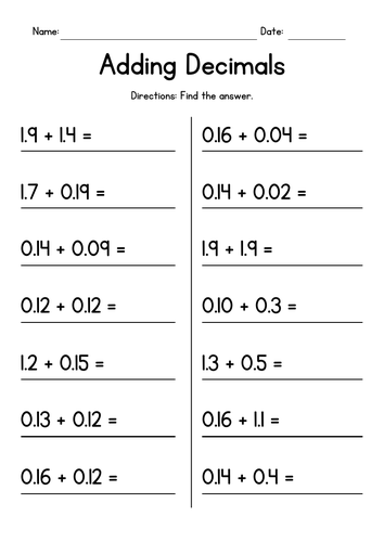 adding-decimals-worksheets-teaching-resources