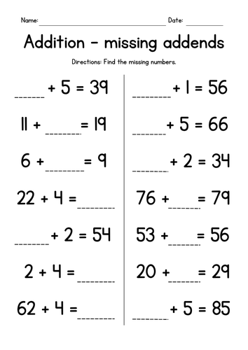 Adding 2-Digit and 1-Digit Numbers (no regrouping)