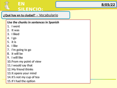 GCSE Viva Module 5 - Ciudades - Punto de partida - 4 Conti-inspired lessons