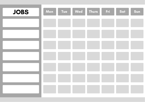Job Chart Printable Template - Daily Class Chores - Organizer