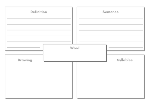 Word Exploration Worksheet - Printable Template