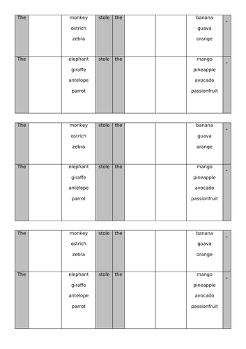 Noun phrases with adjectives writing prompt